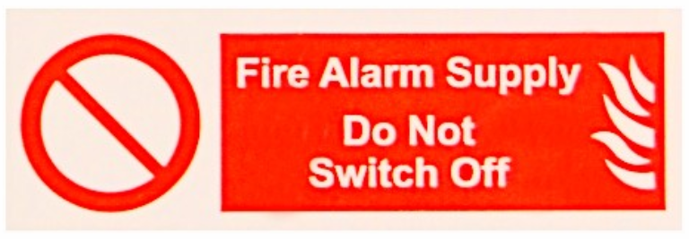 Ind Signs IS0810SA Fire Alarm Supply Label Pack of 10
