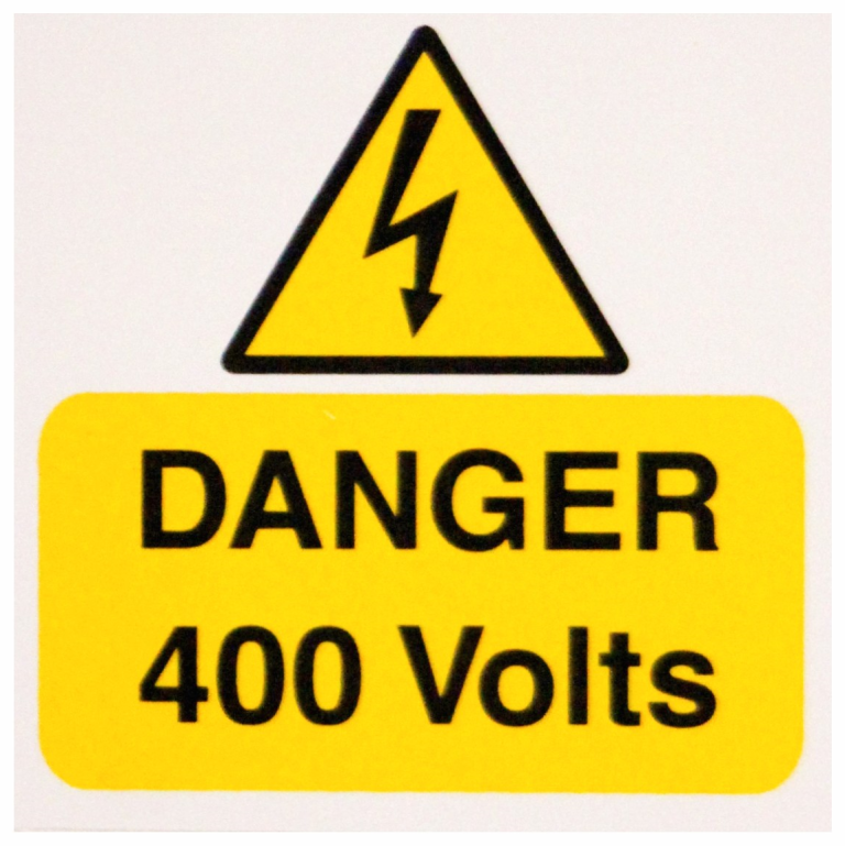 Ind Signs IS2505RP Danger 400V Label Pack of 5