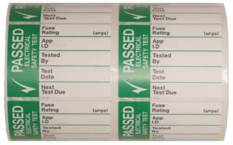 Ind Signs IS48250R Pass Test Label Pack of 250
