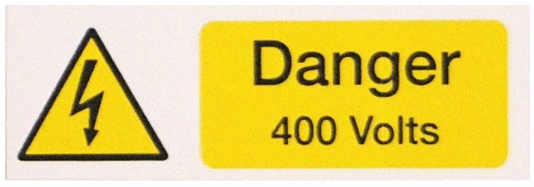Ind Signs IS2210SA Danger 400V Label Pack of 10