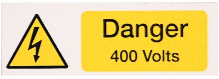 Ind Signs IS2605RP Danger 400V Label Pack of 5