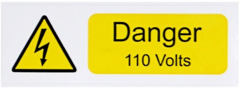 Ind Signs IS0510SA Danger 110V Label Pack of 10