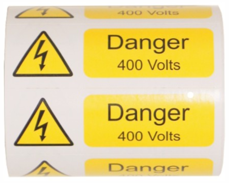 Ind Signs IS28100R Danger 400V Label Pack of 250
