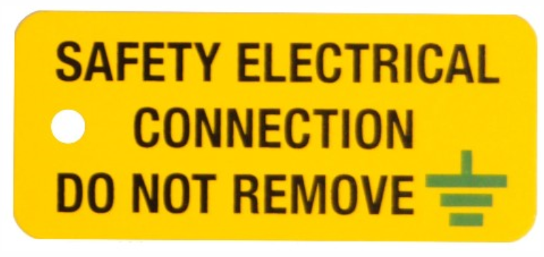 Ind Signs IS0605RP Electrical Connection Label Pack of 5