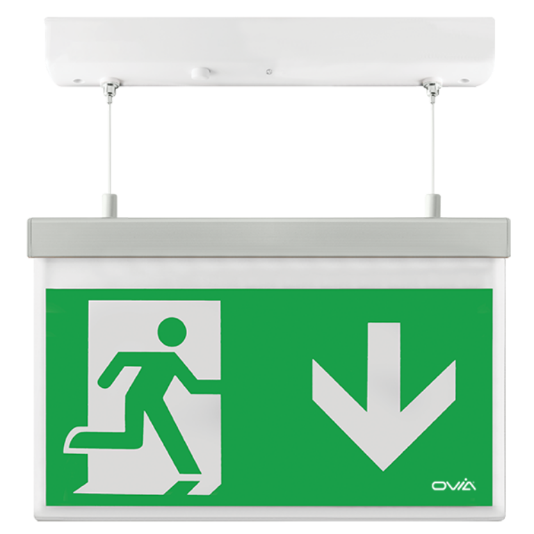 2W VANEX5 EMERGENCY LED MAINTAINED SUSPENDED EXIT SIGN DOWN