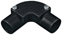 Marshall Tufflex Black PVC Inspection Elbow 20mm