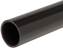 Marshall Tufflex Black Heavy Gauge Round Plastic Conduit 25mm x 3m