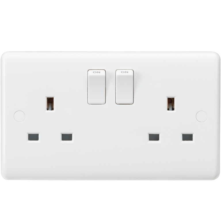 MLA CU9000 2G DP SWITCHED SOCKET OUTLET WHITE | ROUND