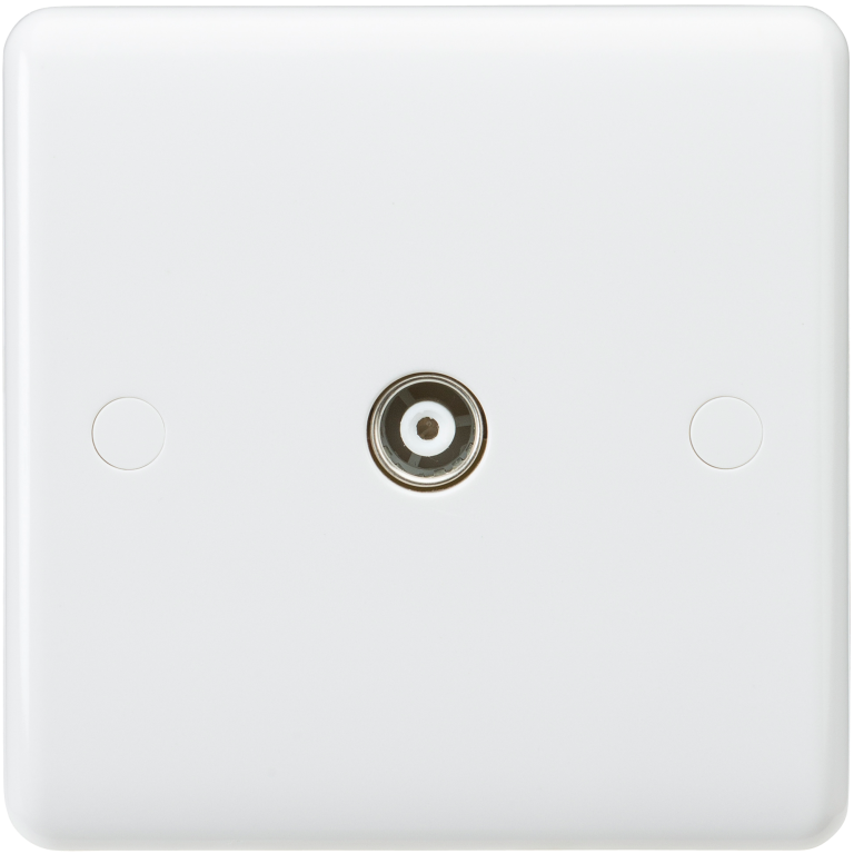 MLA CU0100 1G COAXIAL OUTLET WHITE | ROUND